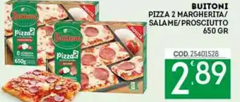 Eurocash Buitoni Pizza 2 Margherita/Salame/Prosciutto 650 gr offerta