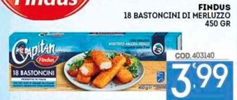 Findus 18 Bastoncini di Merluzzo 450 gr