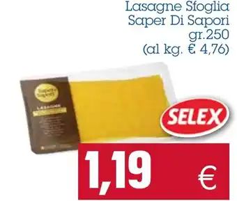 Saper di Sapori Lasagne Sfoglia gr. 250