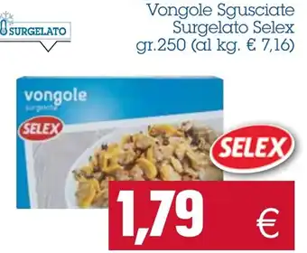 Selex Vongole Sgusciate Surgelato gr. 250