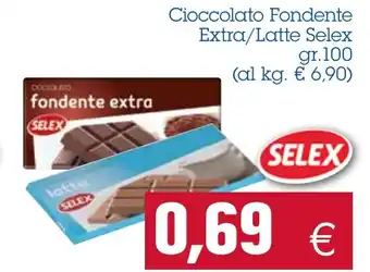 Selex Cioccolato Fondente Extra/Latte gr. 100