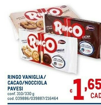 Metro Pavesi Ringo Cacao 330 G(ml) offerta