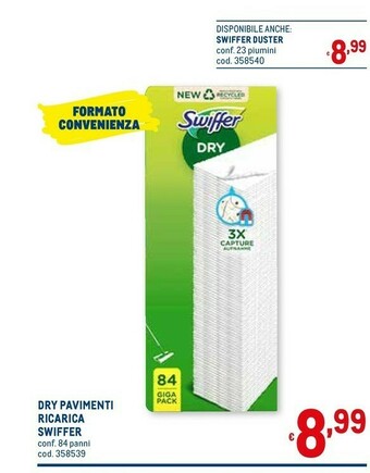 Metro Swiffer Dry Pavimenti Ricarica offerta