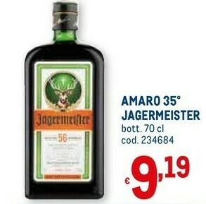 Metro Jagermeister Amaro offerta