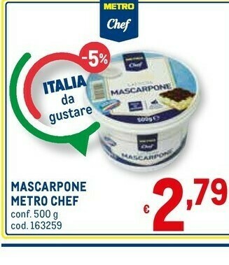 Metro Metro chef Mascarpone offerta
