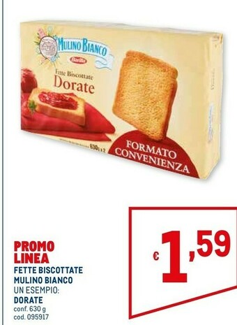 Metro Mulino Bianco Le Dorate Fette Biscottate 630 G(ml) offerta