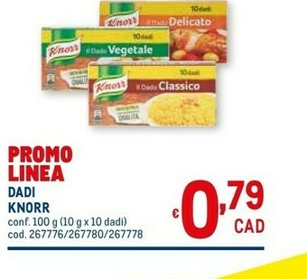 Metro Knorr Knorr - Dado Vegetale 100 g(ml) offerta