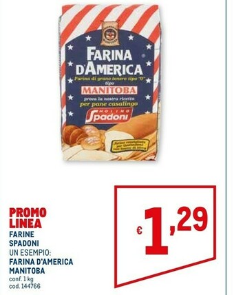 Metro Molino spadoni Farine D'America Farina Di Grano Tenero Tipo 0 1000 G(ml) offerta