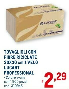 Metro Lucart Tovaglioli Con Fibre Riciclate offerta