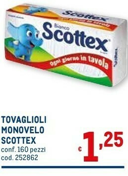 Metro Scottex Tovaglioli Monovelo offerta