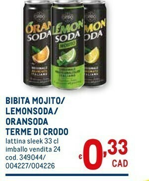Metro Crodo Lemonsoda Bibita Mojito offerta