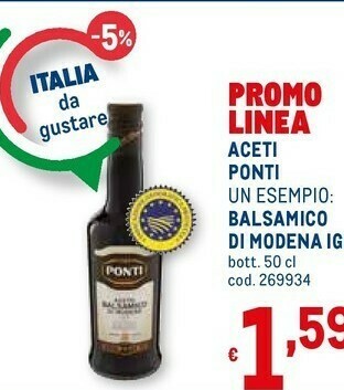 Metro Ponti Aceto Balsamico Di Modena IGP offerta