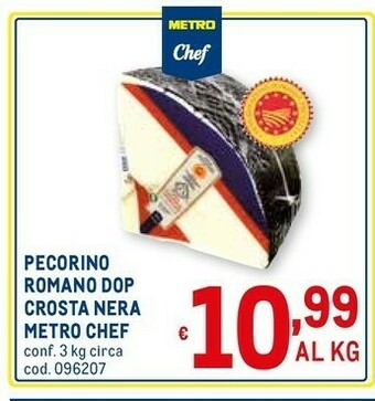 Metro Metro chef Pecorino Romano Dop Crosta Nera offerta