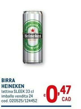 Metro Heineken Birra offerta