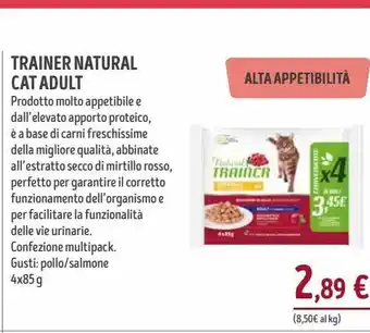 Il Gigante Trainer natural cat adult 4x85g offerta