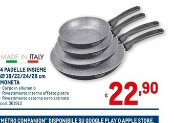 Moneta 4 Padelle Insieme