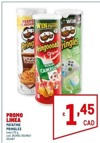 Metro Pringles Patatine Tubo Original offerta