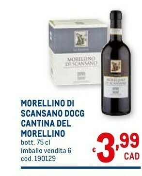 Metro Cantina Morellino Di Scansano - Morellino Di Scansano 750 G(ml) offerta
