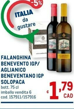 Metro Cantina Di Solopaca - Falanghina Di Beneventano 750 G(ml) offerta