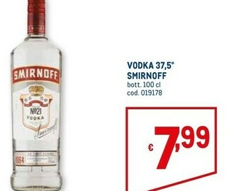 Metro Smirnoff Vodka offerta