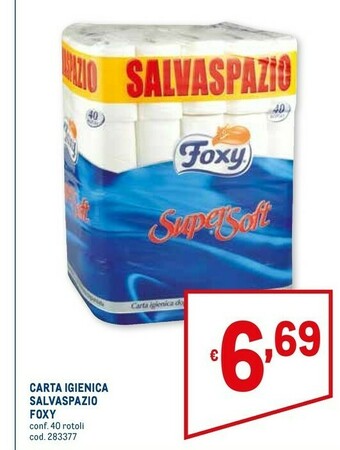 Metro Foxy Carta Igienica Salvaspazio offerta