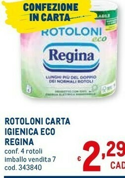 Metro Regina Rotoloni Carta Igienica Eco offerta