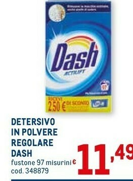 Metro Dash Detersivo In Polvere Regolare offerta