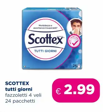 Acqua & Sapone Scottex Tutti Giorni fazzoletti 4 veli 24 pacchetti offerta