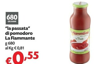 Pam Fiammante Passata di pomodoro offerta
