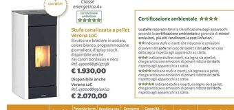 Stufa canalizzata a pellet verona 10c