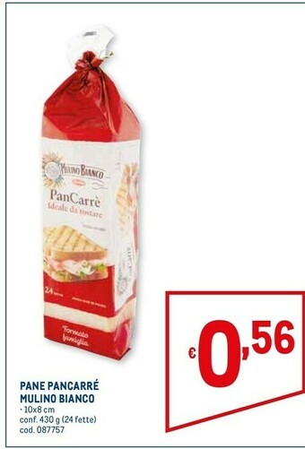 Metro Mulino Bianco Pan Carrè 430 G(ml) offerta