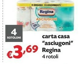 Pam Regina Rotoli di carta offerta