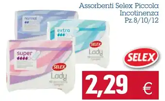 Selex Piccola Assorbenti Incotinenza Pz.8/10/12