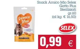 Selex Snack Amico Mio Gatto Plus Sterilizzati gr.60