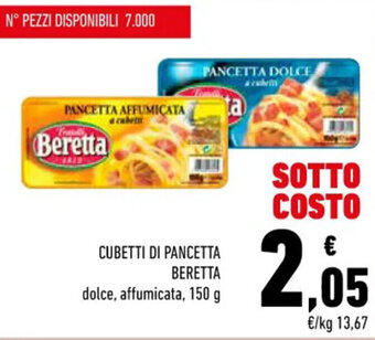 Conad Beretta Cubetti di Pancetta 150 g offerta