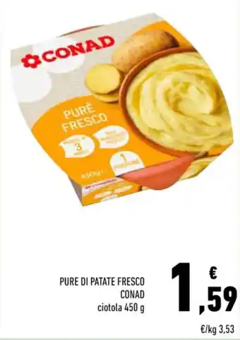 Conad Conad Pure di Patate Fresco 450 g offerta