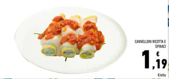 Conad Cannelloni Ricotta e Spinaci offerta