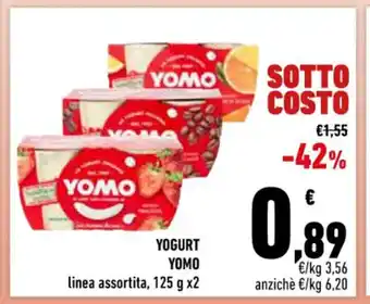 Conad Yomo Yogurt linea assortita, 125 g x 2 offerta