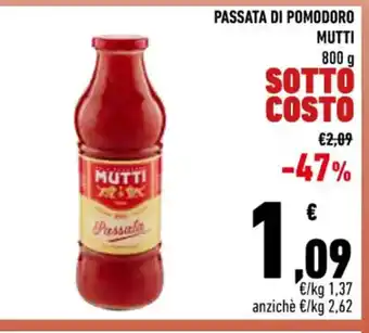 Conad Mutti Passata Di Pomodoro 800 g offerta