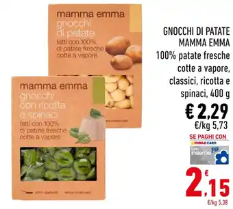 Conad Mamma emma Gnocchi di Patate 400 g offerta