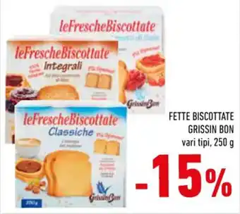 Conad Grissin Bon Fette Biscottate 250 g offerta