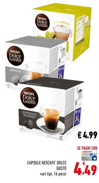 Conad Nescafè Capsule Dolce Gusto 16 pezzi offerta