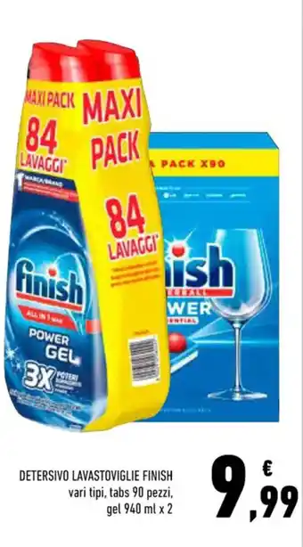 Finish Detersivo Lavastoviglie 90 pezzi, 940 ml x 2