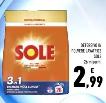 Conad Sole Detersivo in Polvere Lavatrice 26 misurini offerta