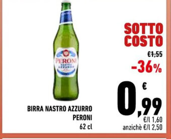 Conad Peroni Birra Nastro Azzurro 62 cl offerta