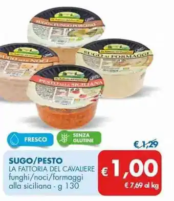 MD Discount La Fattoria del Cavaliere Sugo/Pesto 130 g offerta