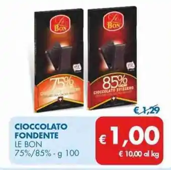MD Discount Le Bon Cioccolato Fondente 100 g offerta