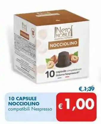 Nero Nobile 10 Capsule Nocciolino