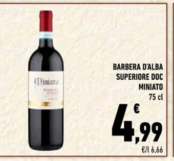 Conad Barbera D'Alba Superiore DOC Miniato 75 cl offerta