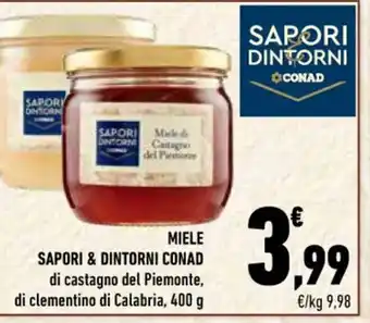 Conad Sapori & Dintorni Conad Miele di castango del Piemonte, di clementino di Calabria, 400 g offerta